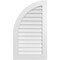 Ekena Millwork Quarter Round Top Left Surface Mount PVC Gable Vent w/ 3-1/2"W x 1"P Standard Frame, 24"W x 42"H GVPQL24X4201SN - alternate 1
